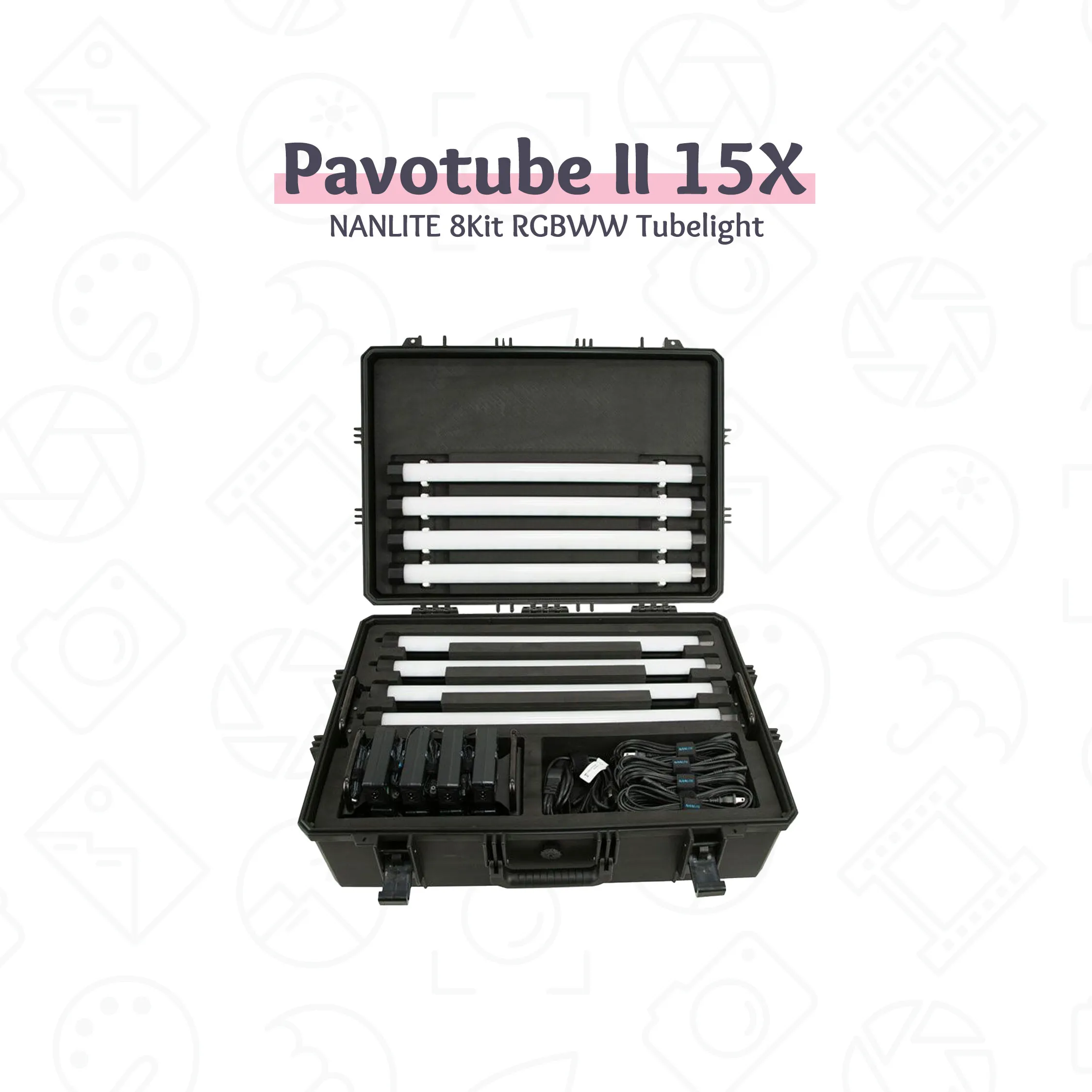 Nanlite Pavotube 15x ii RGB LED 8 lights kit