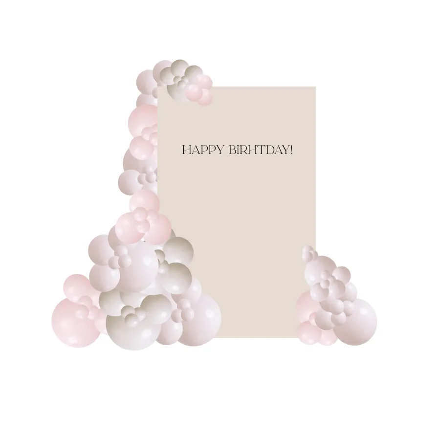 Balloon Decor with Sqaure Backdrop