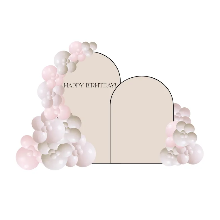 Balloon Decor with Two Backdrops