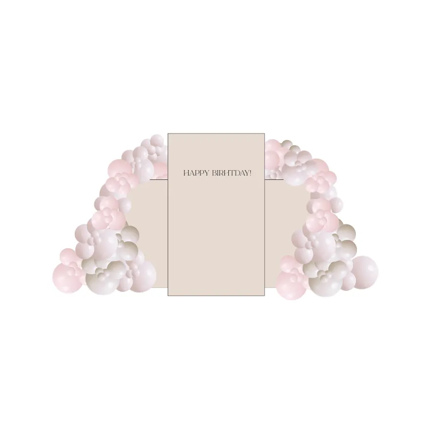 Balloon Decor with Three Square Backdrops