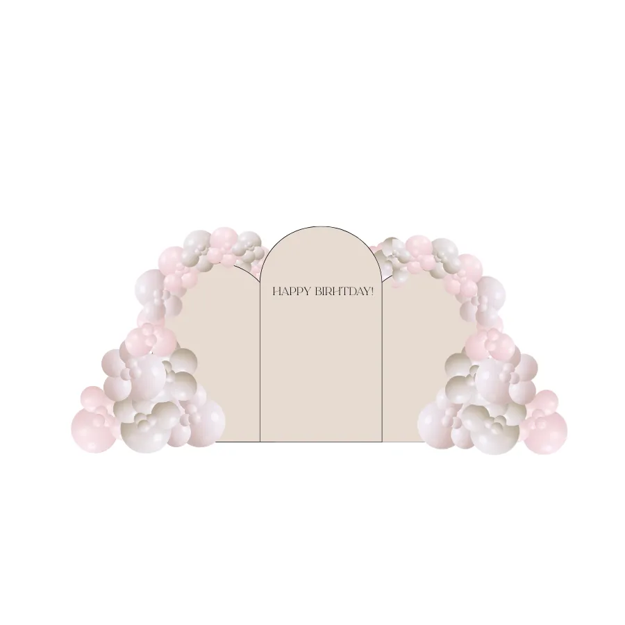 Balloon Decor with Three Backdrops