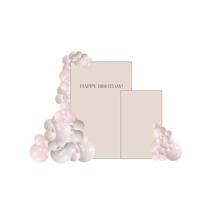 Balloon Decor with Two Square Backdrops