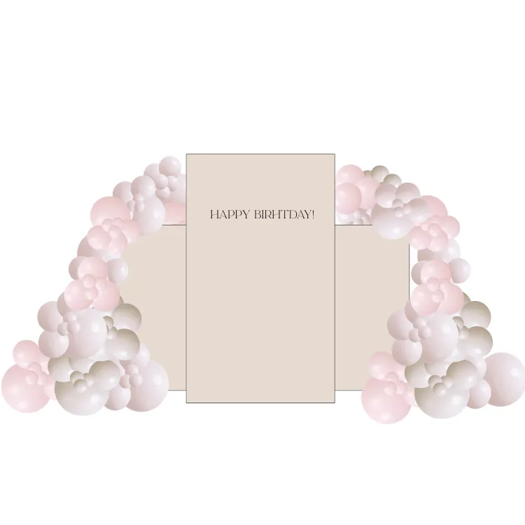 Balloon Decor with Three Square Backdrops
