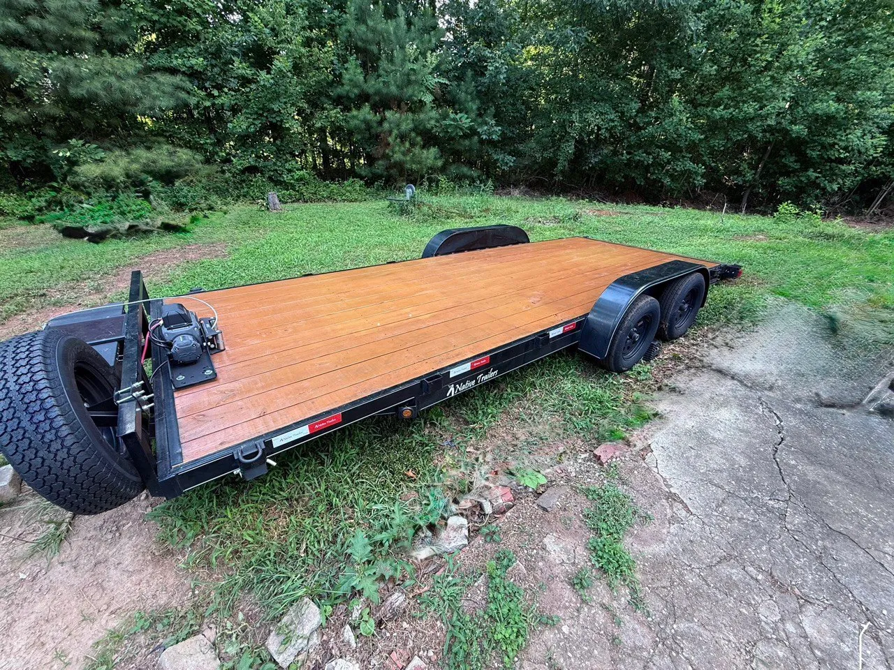 7K, 7x20 ft Flat Bed Car Hauler Trailer