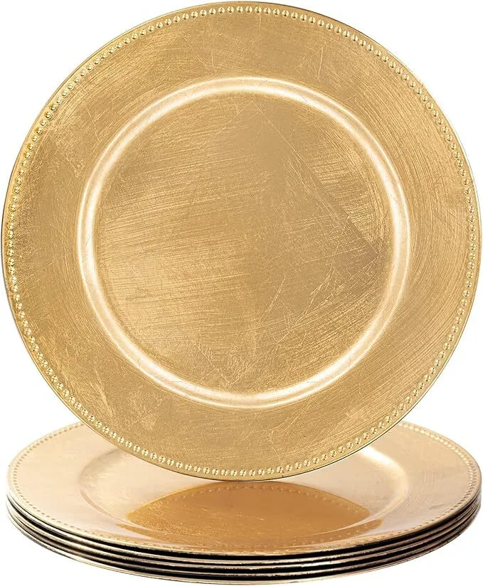 Gold Beaded Charger Plate
