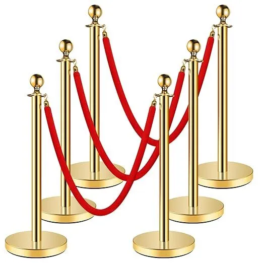 Stanchion Post With Red Rope