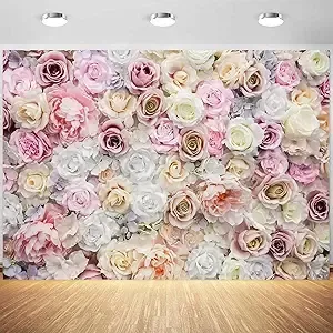 Photo Booth Back Drop (Pink and White Flowers)