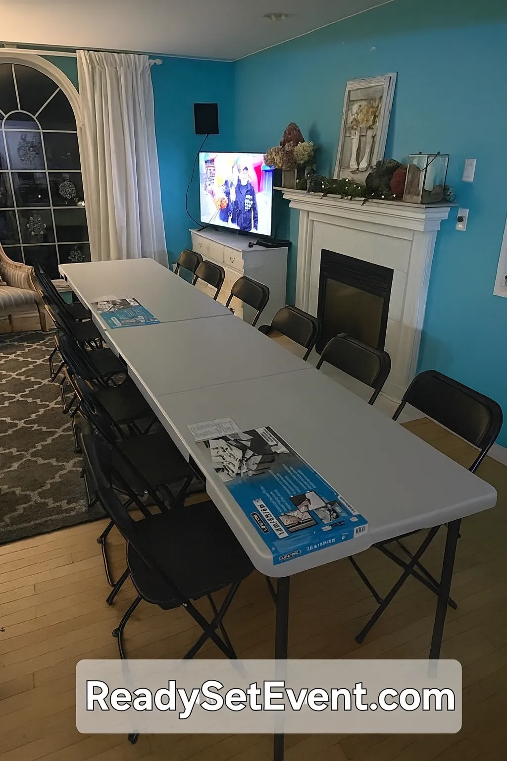 (Two tables, 12 black chairs) You-Pick-Up Party