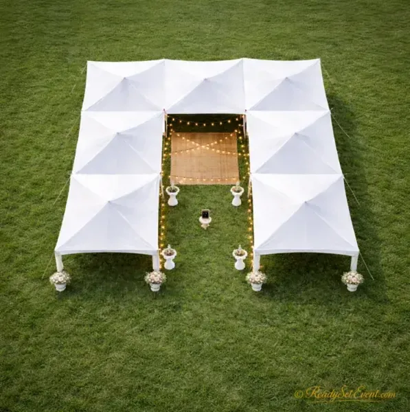 Wedding High-Peak Marquee Tent – 2,800 Sq Ft (200-Guest Seating Included)