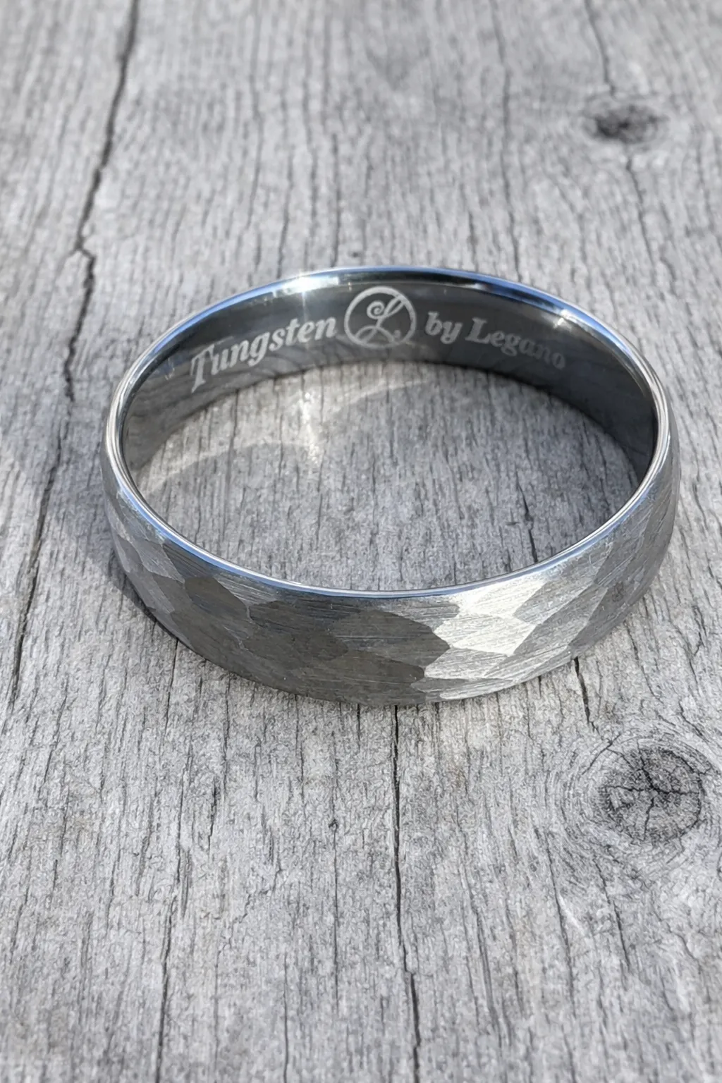 Hammered Tungsten Wedding Band (6mm) — Valentine’s Special $55