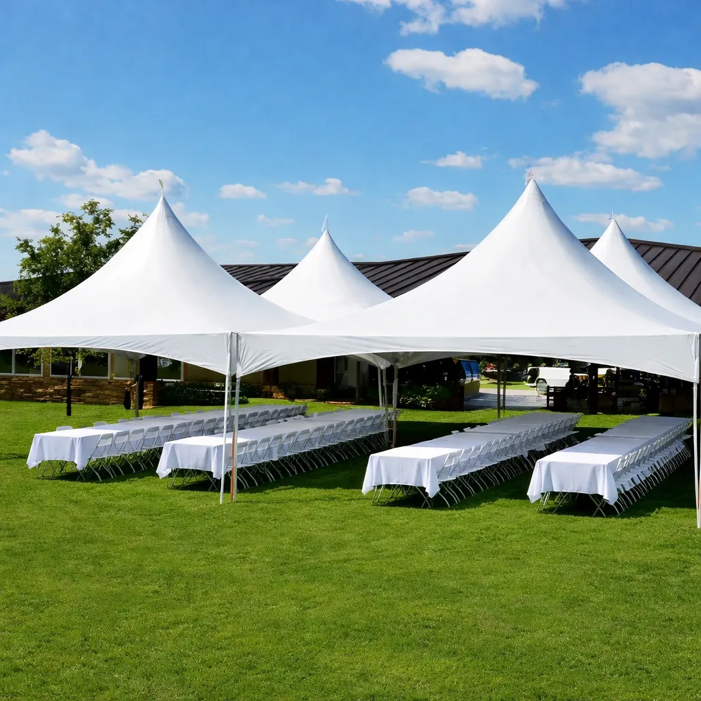 Wedding HIGH PEAK MARQUEE TENT 40 by 40 Feet