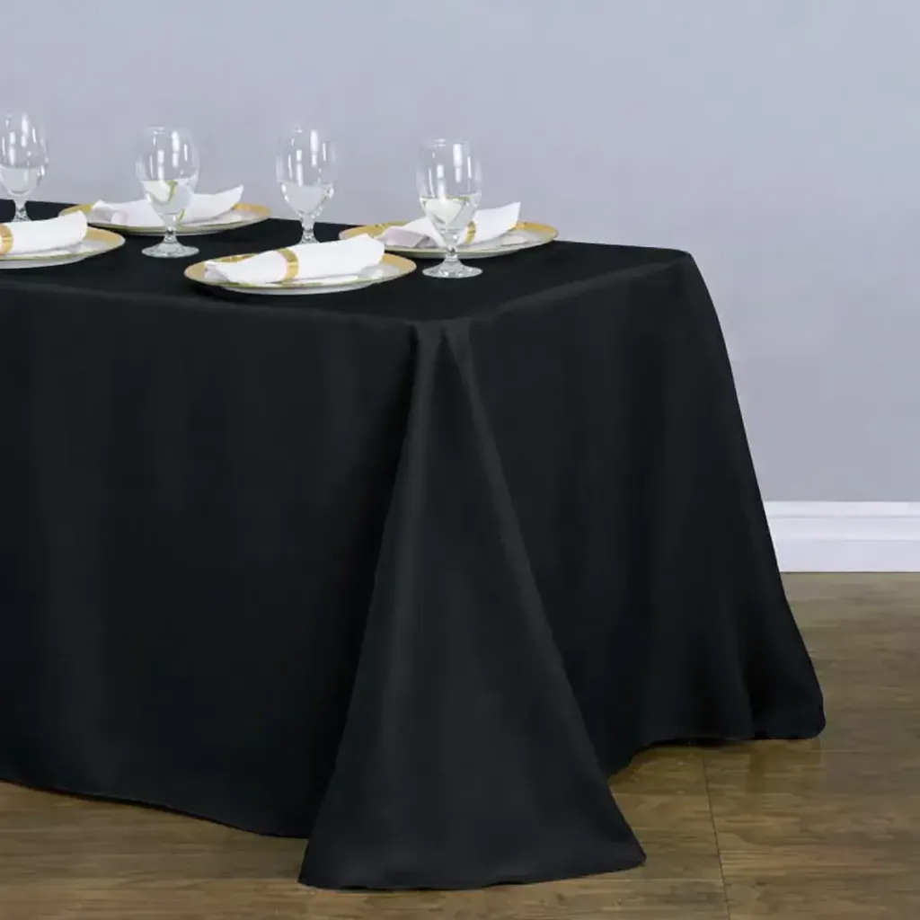 8 ft long table Linen (BLACK)