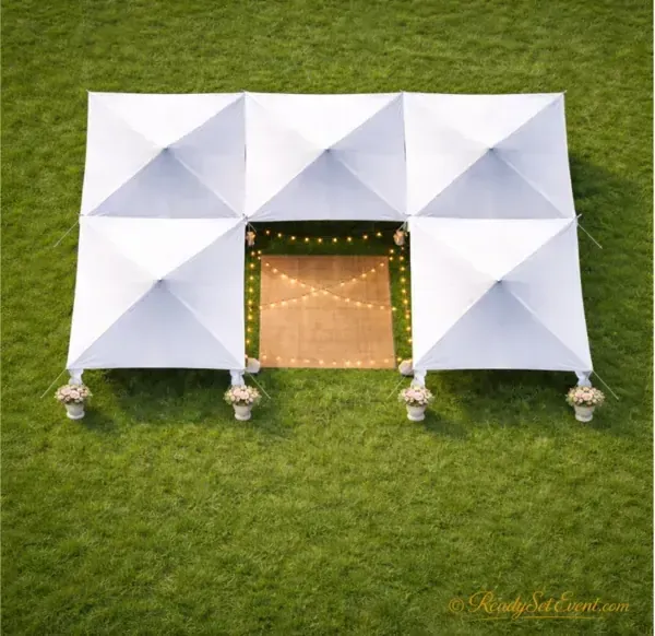 Wedding High-Peak Marquee Tent – 2,000 Sq Ft (160-Guest Seating Included)