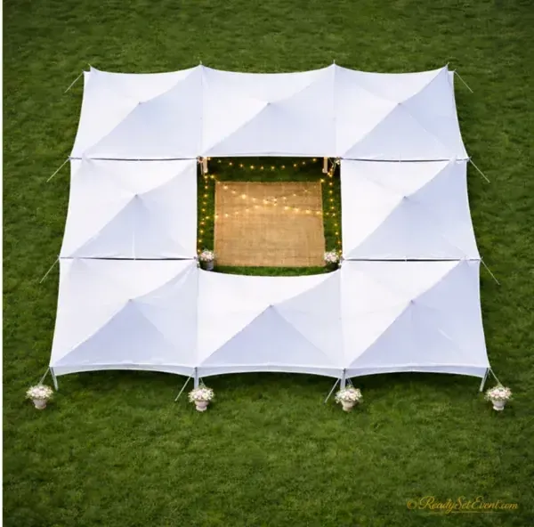 Wedding High-Peak Marquee Tent – 3,200 Sq Ft (200-Guest Seating Included)