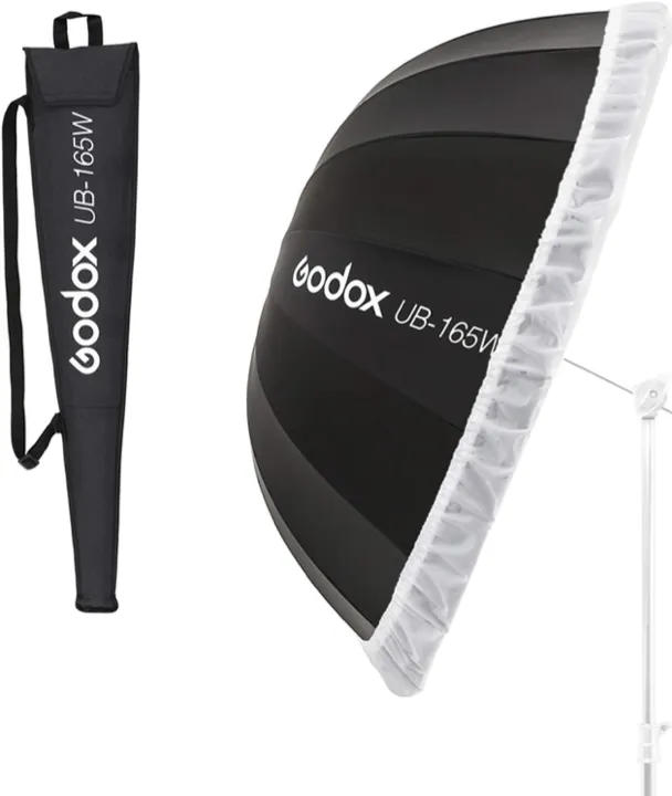 Godox UB-165W 65in Parabolic Inner White Reflec Umbrella with Diffuser Cover Cloth