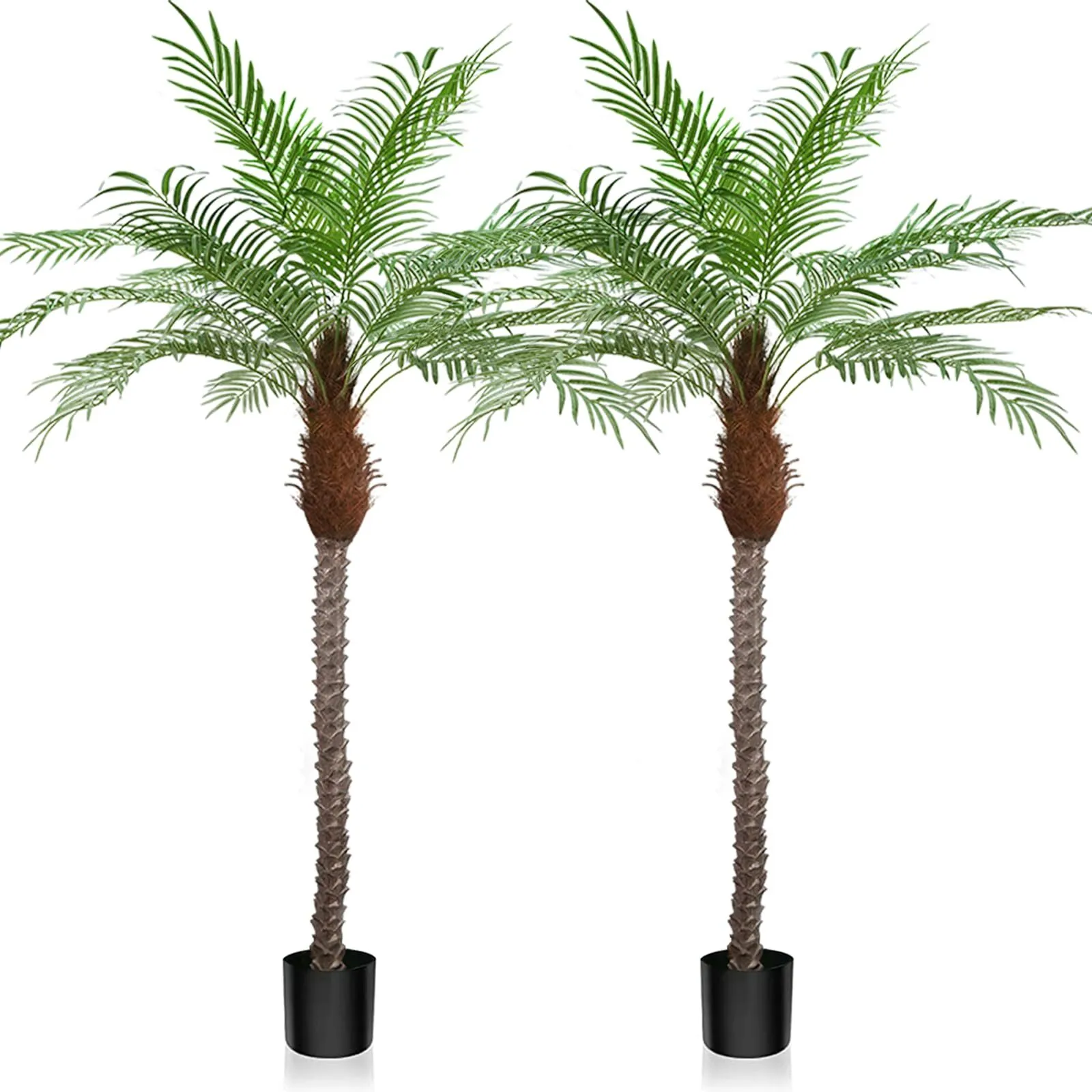 AnTing Artificial Palm Trees 7.5ft Tall Fake Tree 90in for Outside