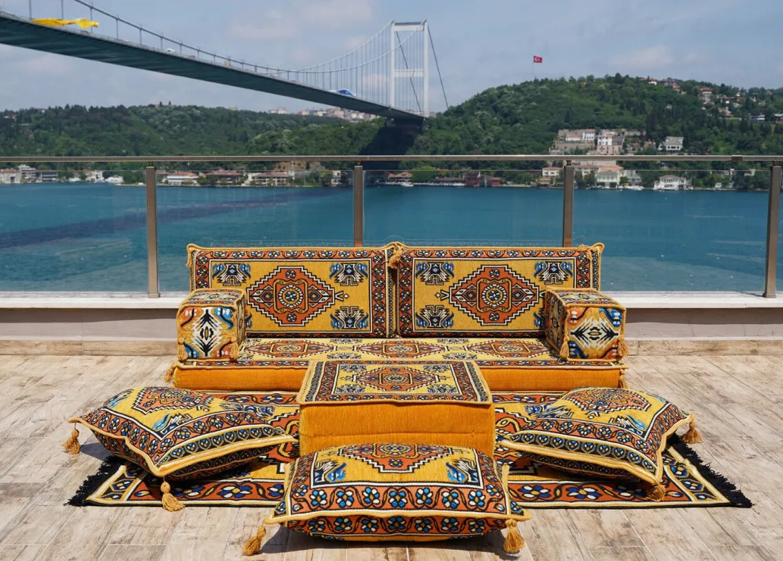 Arabic Floor Sofa, Traditional Floor Couch Set, Sectional Sofas, Arabic Floor Sofa Set, Yoga Meditation Mat, Futon Sofa Bed 