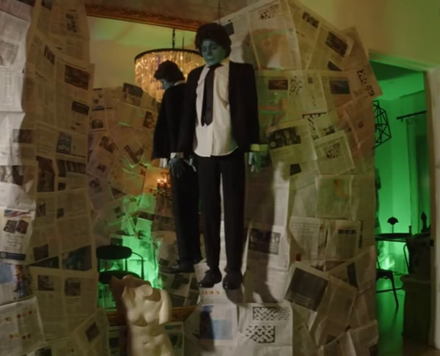 The hanging dead men in the afterlife office