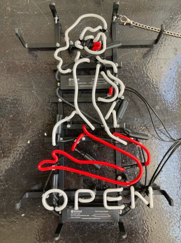 Electric Naked Woman Sign