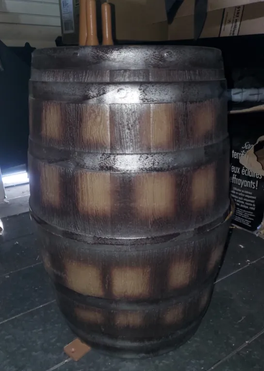 Faux Wooden Barrel