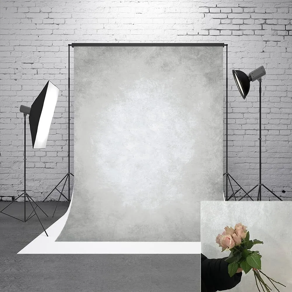 8x16ft Light Grey Abstract Textured Professional Photography Backdrop for Studio