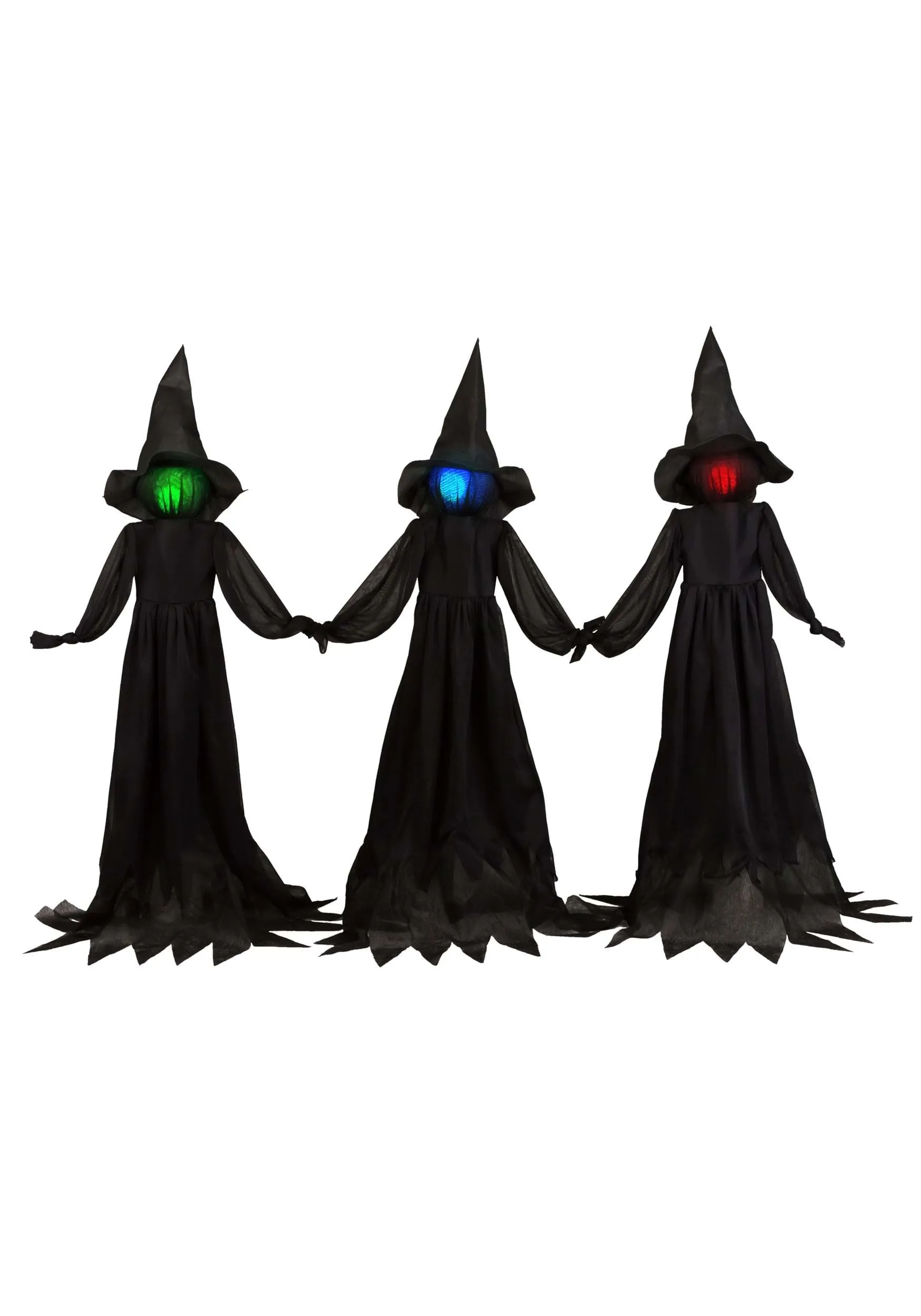 Witches Holding Hands, Set of 3
