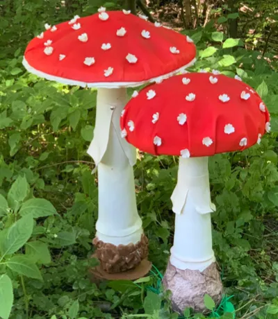 Fantasy Giant Red Mushrooms