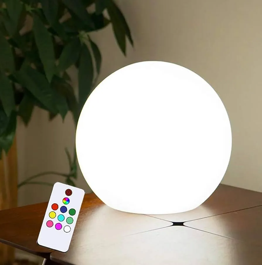 12" Ultra-fun Waterproof Floating RGB Globe Light LED Color-changing Ball Orb with Remote Control