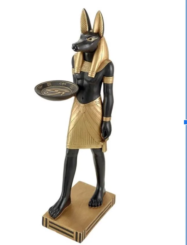 Anubis, Servant of the Egyptian Pharaohs Sculptural Pedestal Table