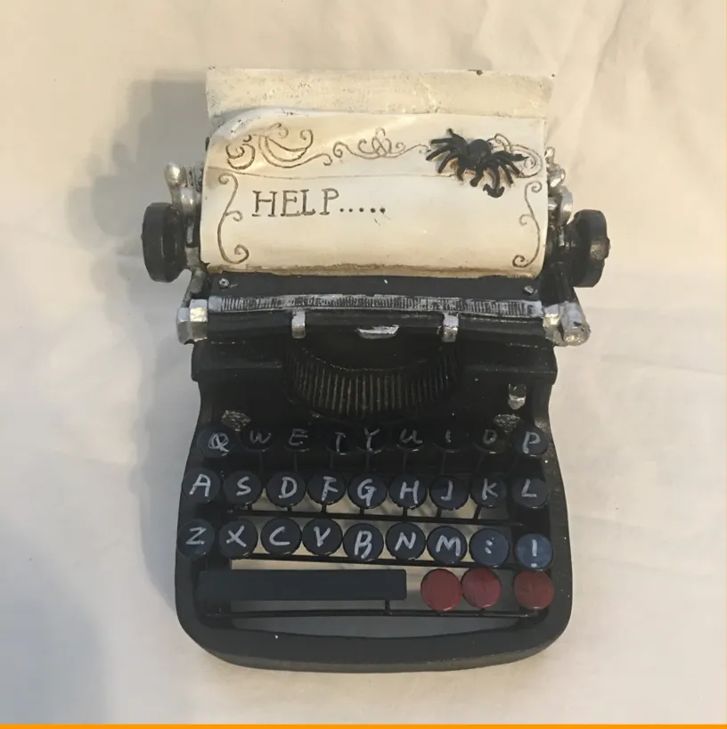 Halloween Typewriter Table Top Decor Spooky Typewriter Spider