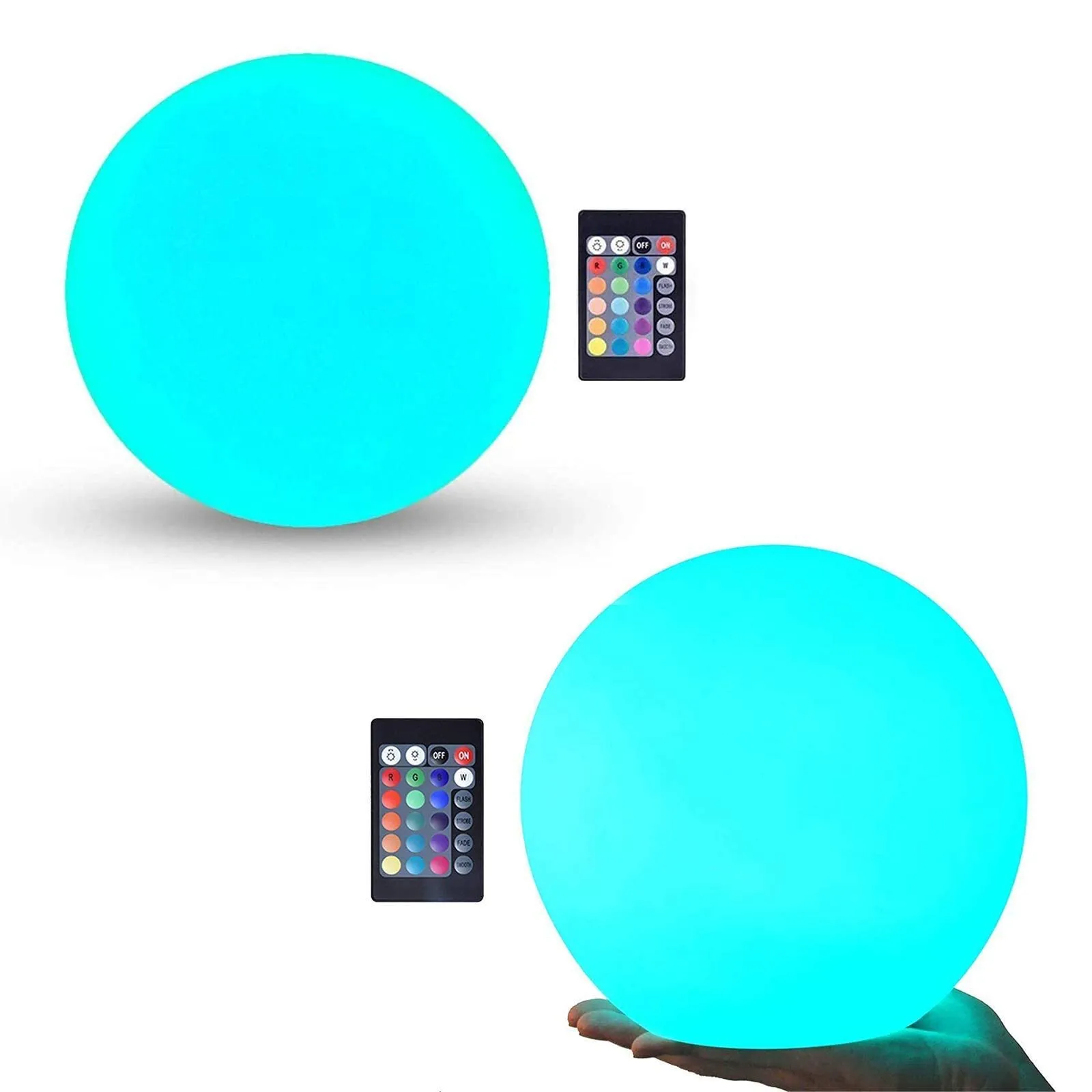 10" Ultra-fun Waterproof Floating RGB Globe Light LED Color-changing Ball Orb with Remote Control
