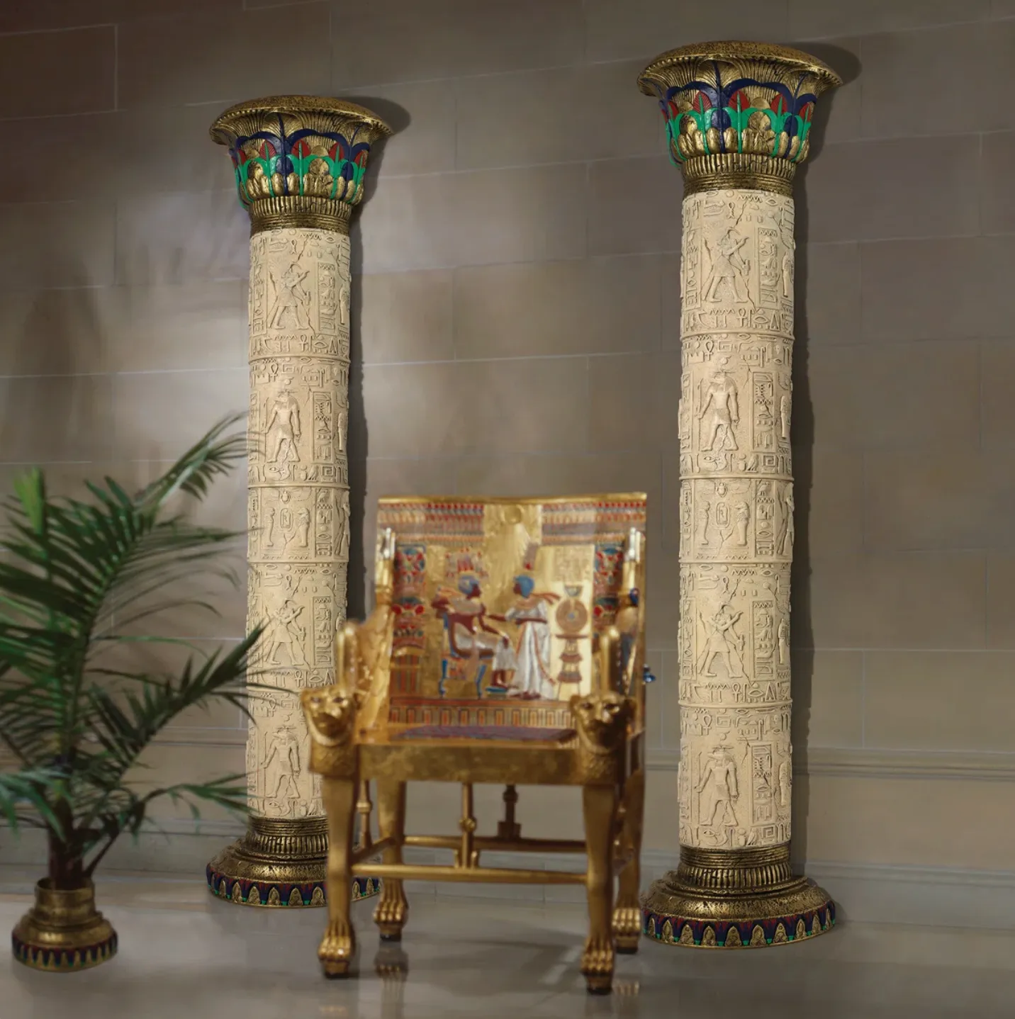 The Giant Columns of Luxor Wall Sculpture x 4