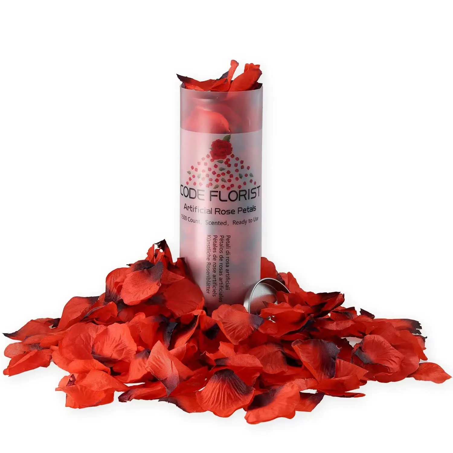 Dark-Red Silk Rose Petals