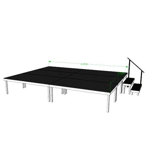Escenario Modular de 4x3 m — Altura 50 cm