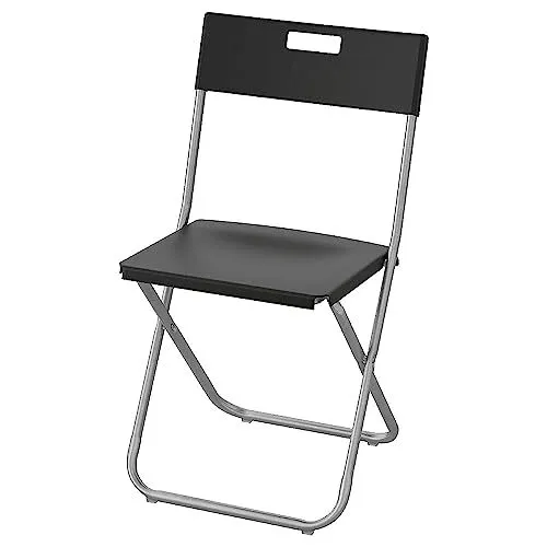 Silla plegable negra