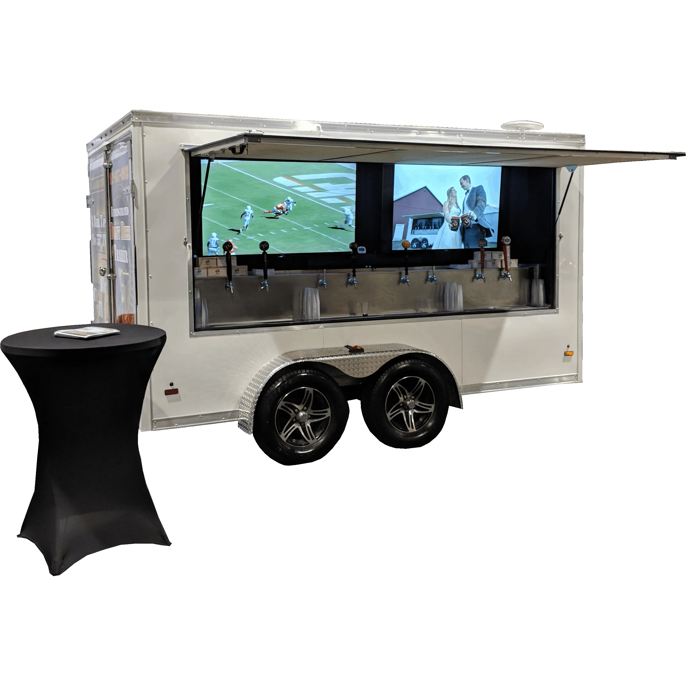 Draft Beer Trailer = 8 Faucet, 20 keg trailer