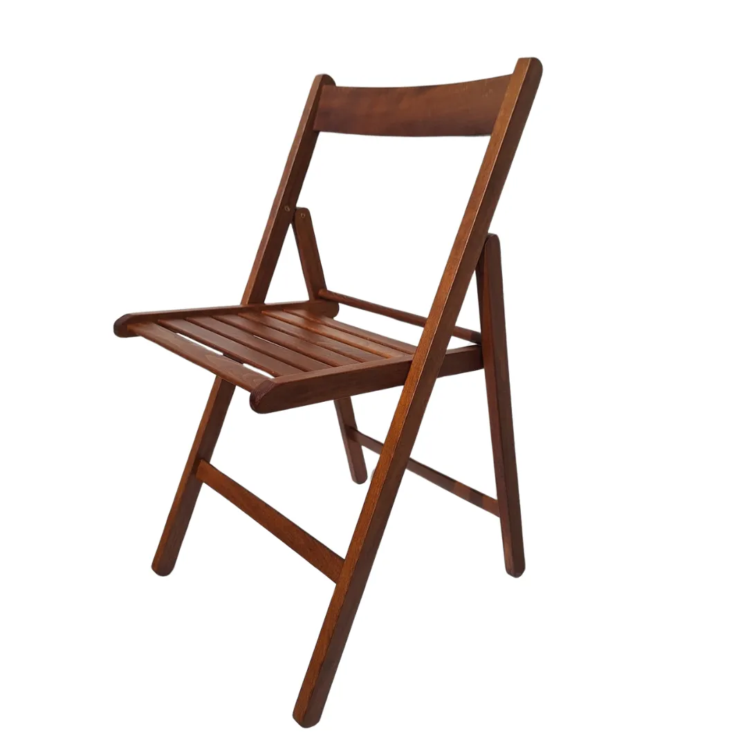 Silla plegable de madera