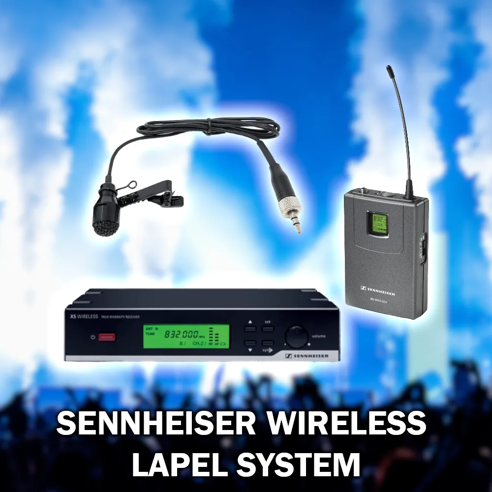 Single Lapel Wireless Microphone System (Sennheiser Brand)