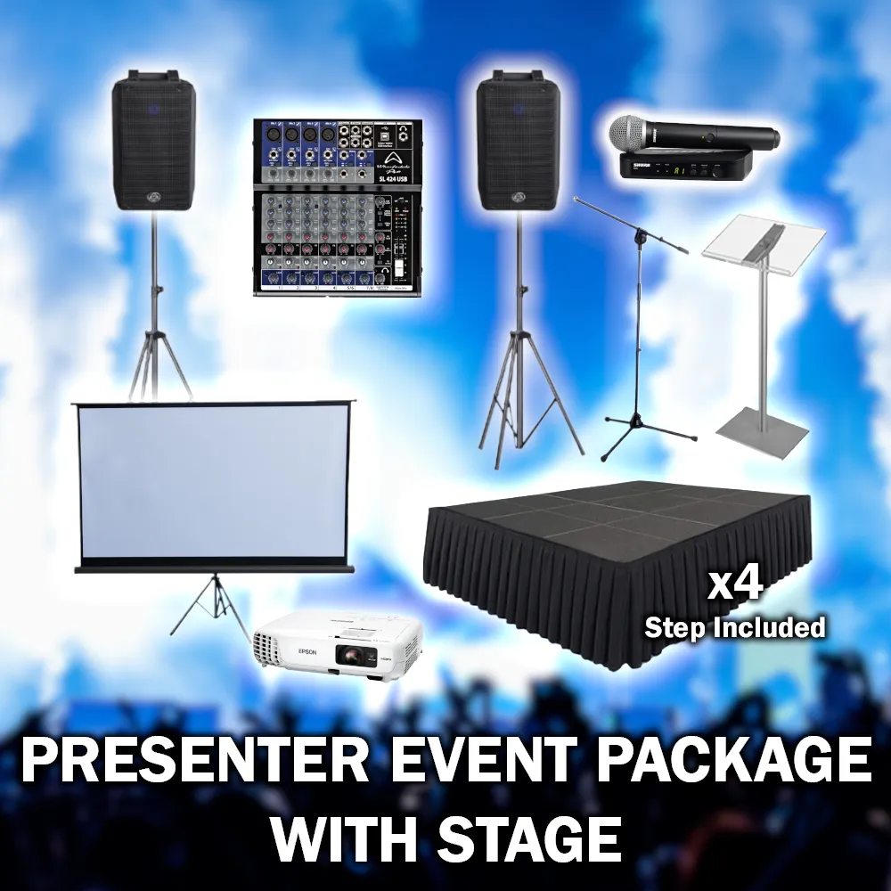 Corporate / Presenter Event Package with Stage