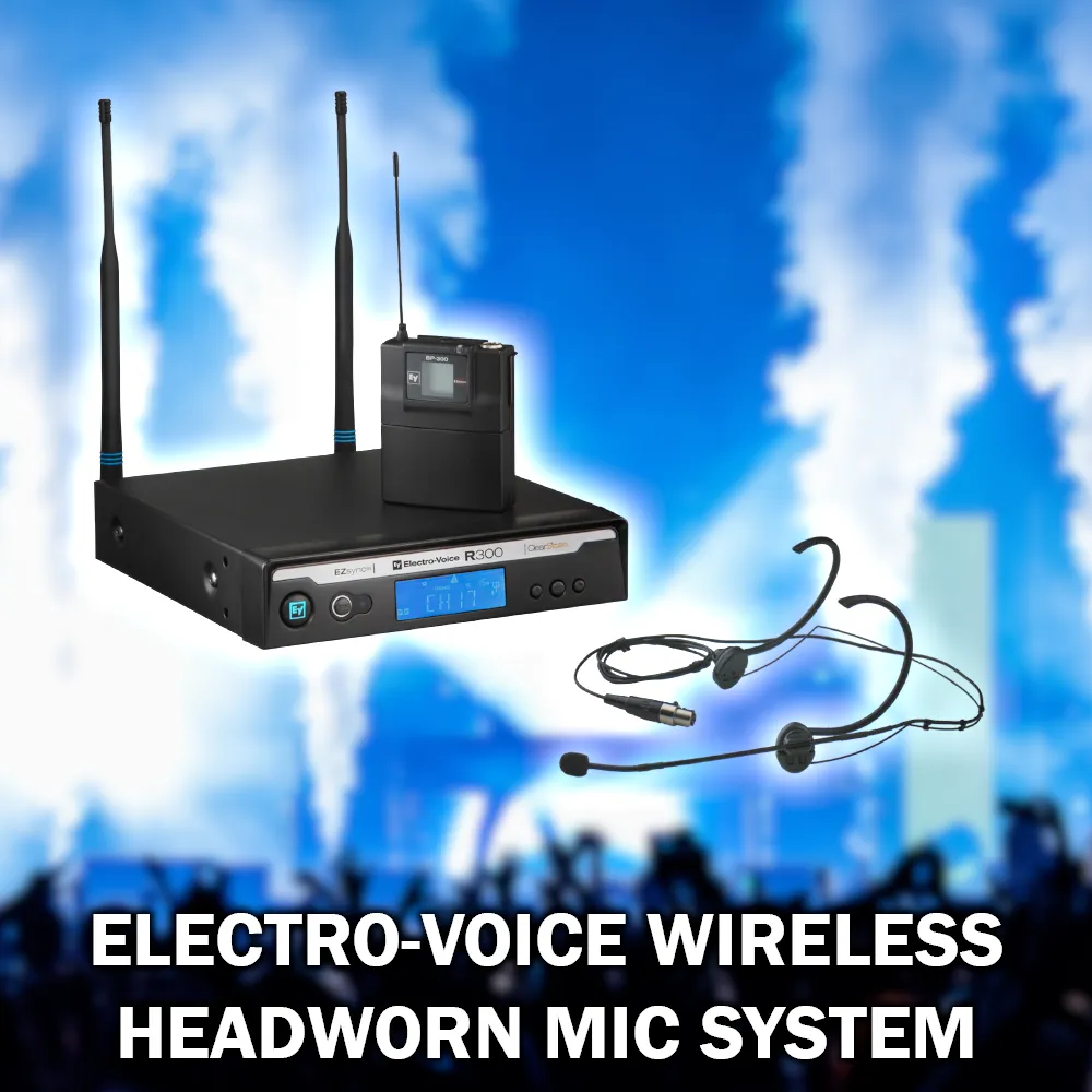 Single Headworn Wireless Microphone System (EV Brand)
