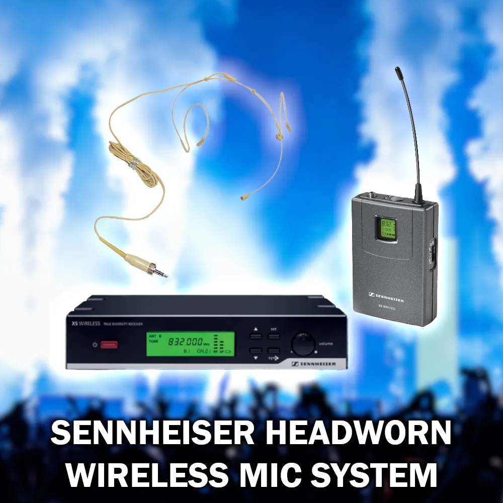 Single Headworn Wireless Microphone System (Sennheiser Brand)