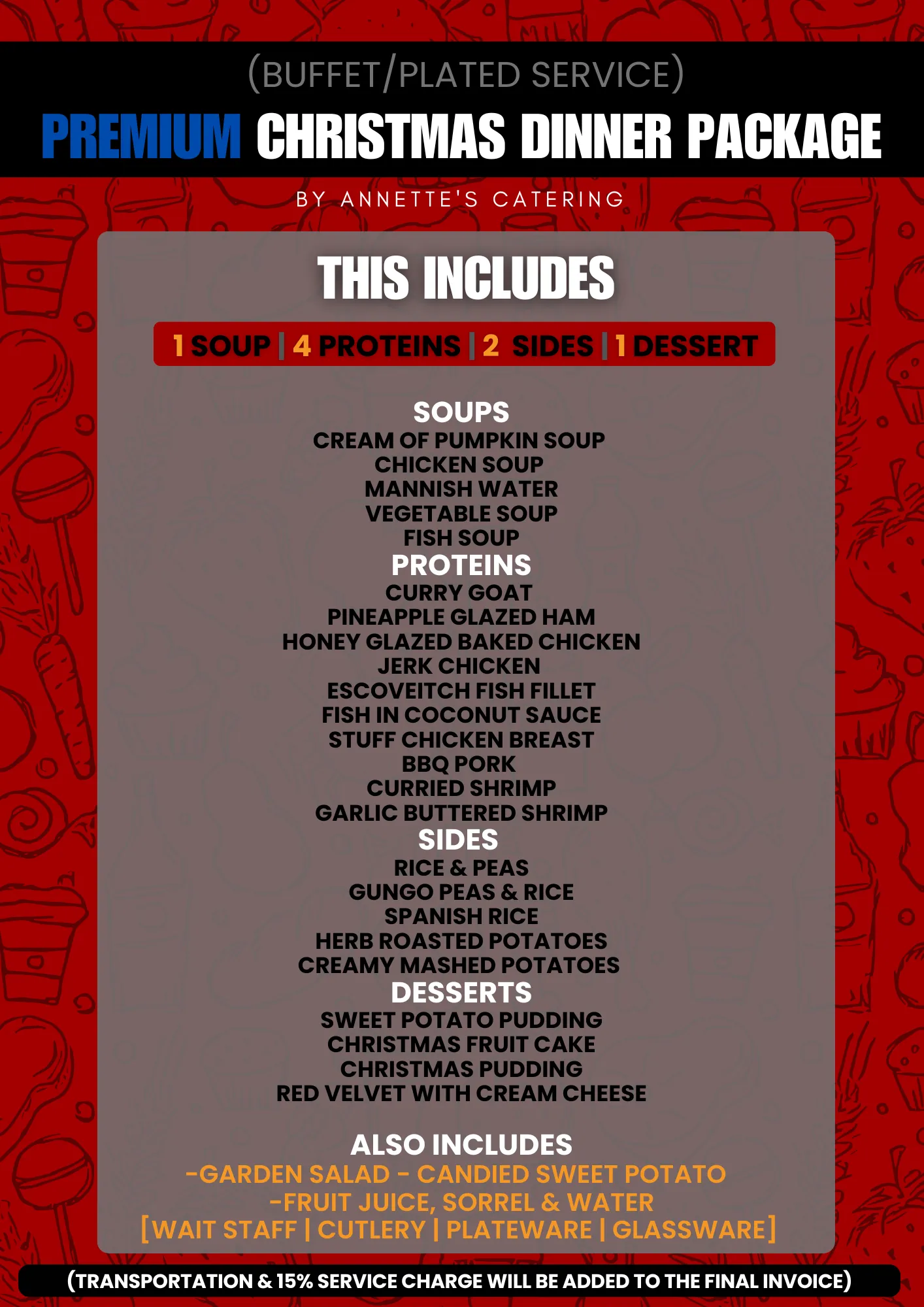 Premium - Christmas Dinner Package: