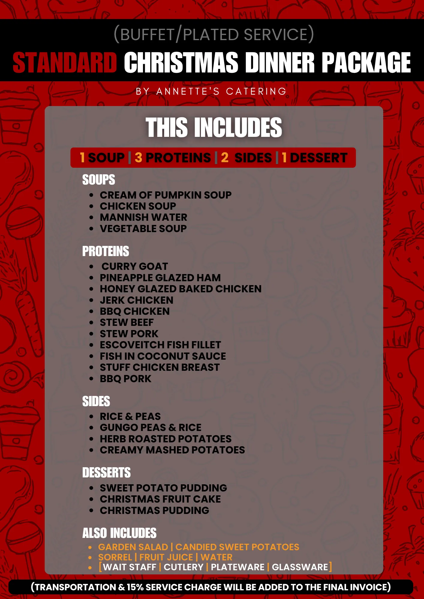 Standard - Christmas Dinner Package: