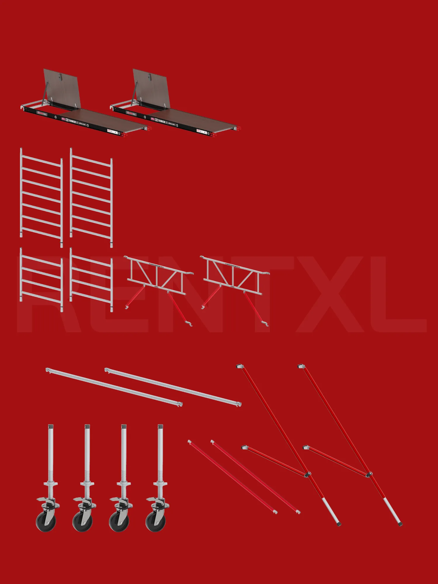 Altrex RS TOWER 52 Safe-Quick® Rolsteiger Huren - 245 × 135 cm - 4,20 m werkhoogte