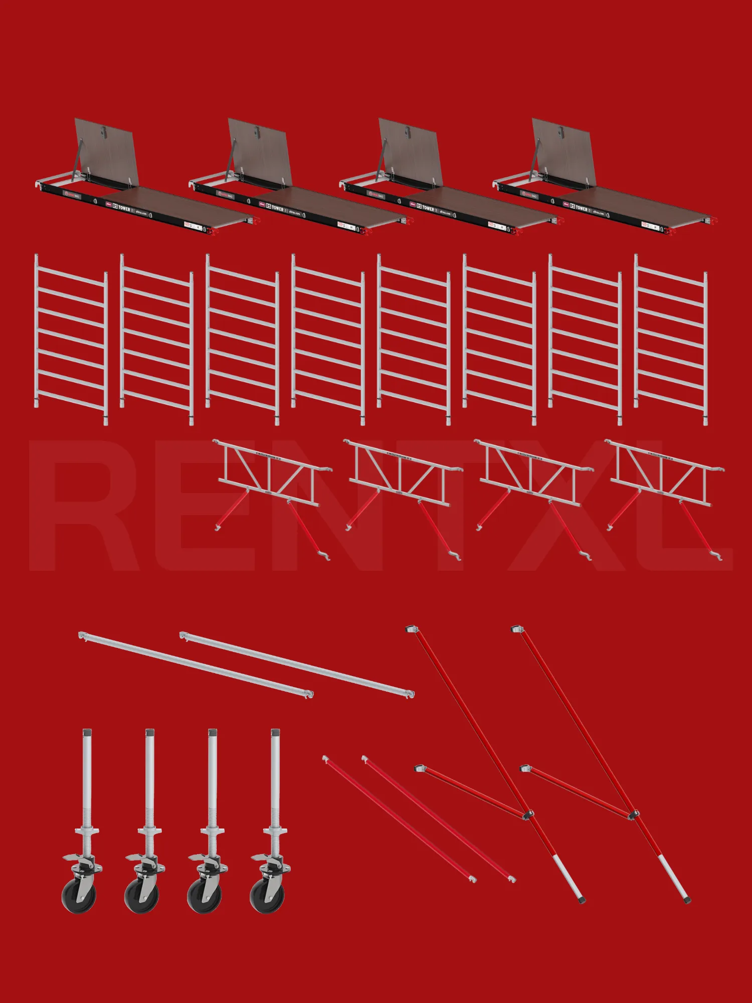 Altrex RS TOWER 52 Safe-Quick® Rolsteiger Huren - 245 × 135 cm - 9,20 m werkhoogte