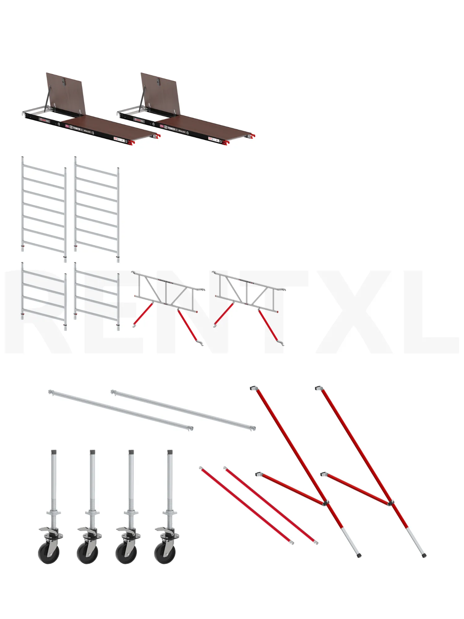 Altrex RS TOWER 52 Safe-Quick® Rolsteiger Huren - 245 × 135 cm - 4,20 m werkhoogte