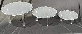 3 Cake Stand Transparent Plastic