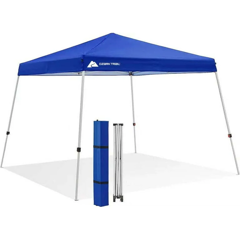 10x10 Blue Tent Slanted Legs
