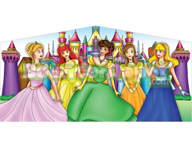 15x30 Bounce House Princess Banner
