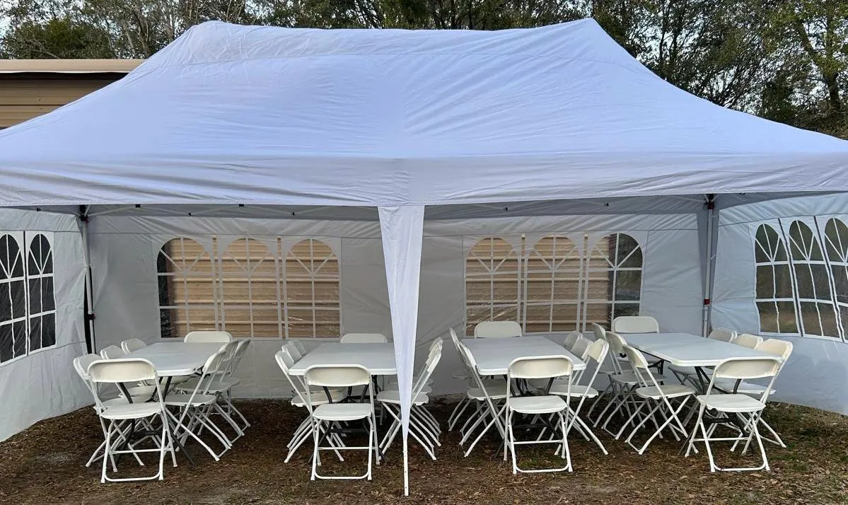 10 x 20 Tent Tables Chairs Combo